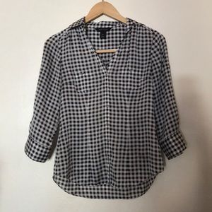 WH|BM Black & White Checkerboard Top